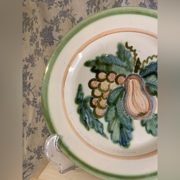 VTG John B Taylor Ceramics Hand-Painted Dinner Plate Pear and Grapes - Picture 4 of 8